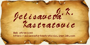 Jelisaveta Kastratović vizit kartica